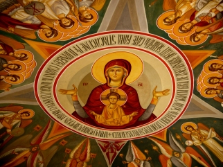 Peintures puit monastère Agapia